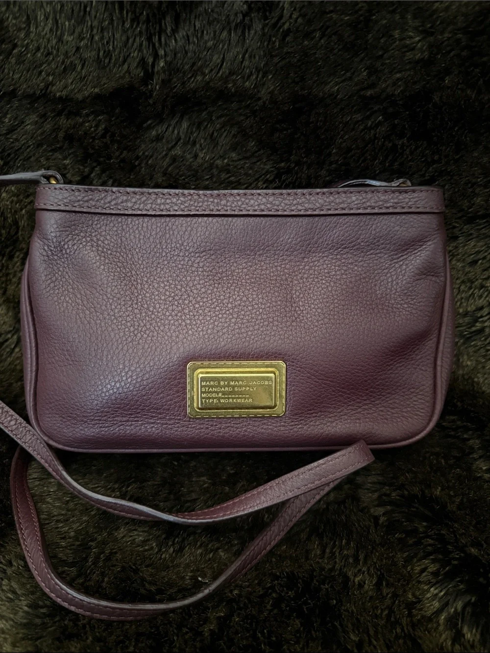 Marc by Marc Jacobs Plum Leather Crossbody Bag